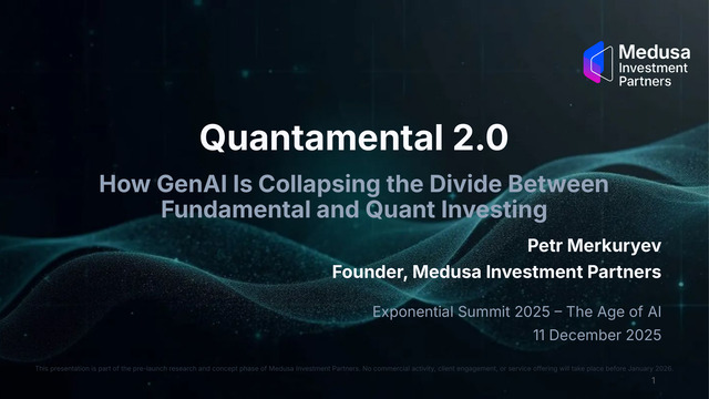 Quantamental 2.0: How GenAI is Collapsing the Divide Between Fundamental and Quant