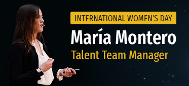 María Montero talking on stage